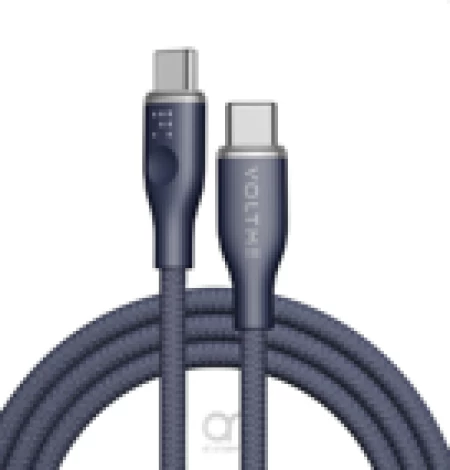 Voltme Powerlink Rugg Double Nylon Cable Type C to Type C 3A / 1M (60W) Blue