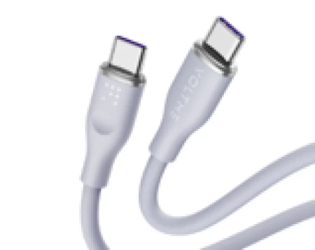 Voltme Powerlink Moss Liquid Silicon Cable Type C to Type C 5A / 1M (100W) Emarker Gray