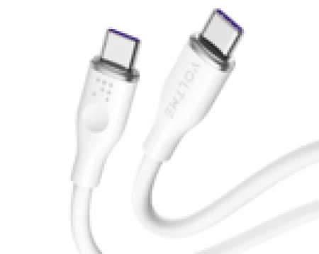 Voltme Powerlink Moss Liquid Silicon Cable Type C to Type C 5A / 1M (100W) Emarker White