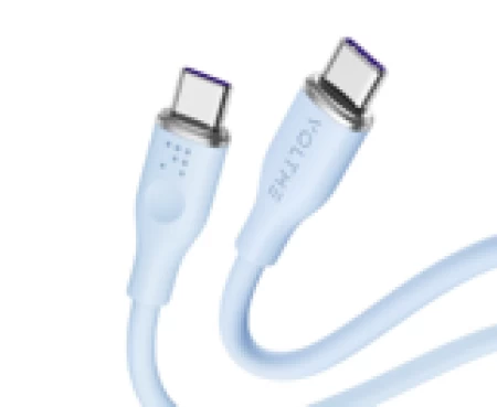 Voltme Powerlink Moss Liquid Silicon Cable Type C to Type C 5A / 1M (100W) Emarker Blue