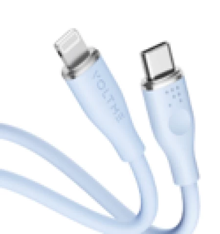 Voltme Powerlink Moss Liquid Silicon Cable Type C to Lightning 3A / 1.2M Zinc-Alloy Connector Blue