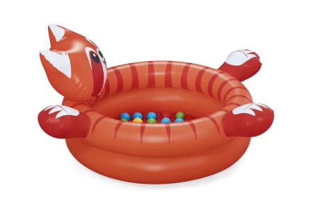 42 بوصة × 37 بوصة × 23 بوصة/1.07 متر × 94 سم × 58 سم حفرة كرات الباندا الحمراء المرحة (حفرة كرات واحدة، 50 كرة لعب، رقعة إصلاح) للأطفال من سن 2+